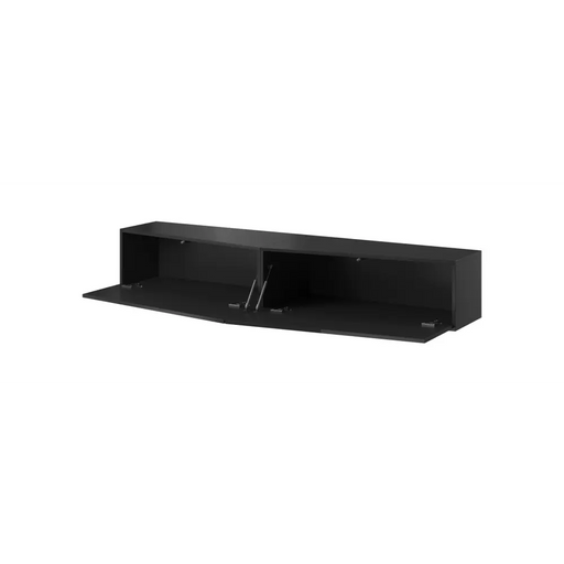 Cama TV stand VIGO SLANT 180cm (2x90) black/black gloss - TV cabinets made of furniture boardSTV-ZPM<<<TV