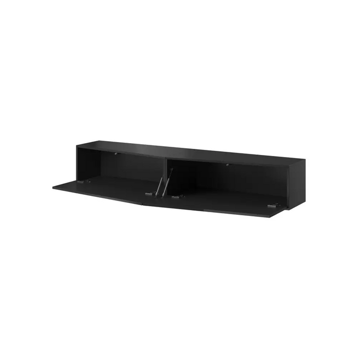 Cama TV stand VIGO SLANT 180cm (2x90) black/black gloss - TV cabinets made of furniture boardSTV-ZPM<<<TV