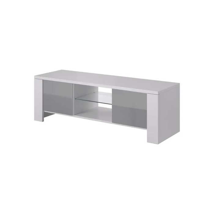 Cama TV stand WEST 42/130/42 white/grey gloss - TV cabinets made of furniture boardSTV-ZPM<<<TV cabinetsSTV<<<ActionPL