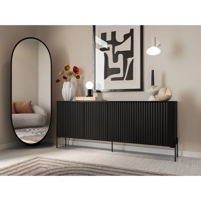 Cama VERA chest of drawers 190x40x80 black matt - Chests of drawers made of furniture