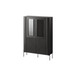 Cama VERA display cabinet 110x40x160 matt black - Buffets and display cabinets on a wooden baseBIW-PDR<<<Buffets