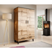 Cama wardrobe LOTTA 2D2D wotan oak + mat black - Openable cabinetsSZF-OTW<<<WardrobesSZF<<<ActionPL