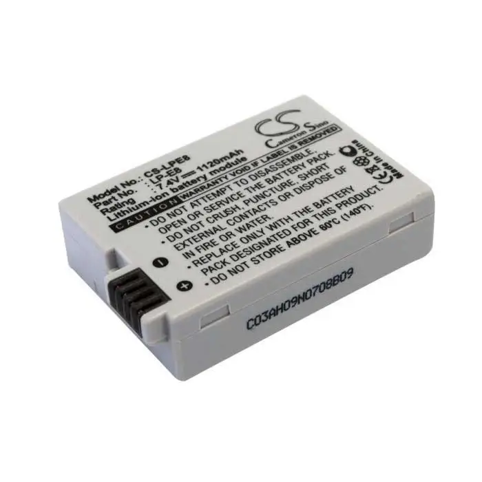 Camera battery Cameron Sino LP-E8 7.4V 1120mAh Canon EOS Rebel T2i T3i T4i T5i EOS 600D 550D 650D 700D Kiss X5 X4 X6