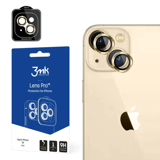 Camera glass for iPhone 14 9H for 3mk Lens Protection Pro series lens - gold - *Kategoria tymczasowa<<<HurtelXML