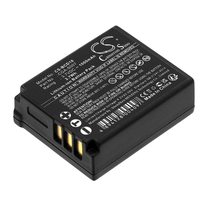 Camera battery Panasonic CGA S007 LiIon 3.7V 1000mAh Cameron Sino