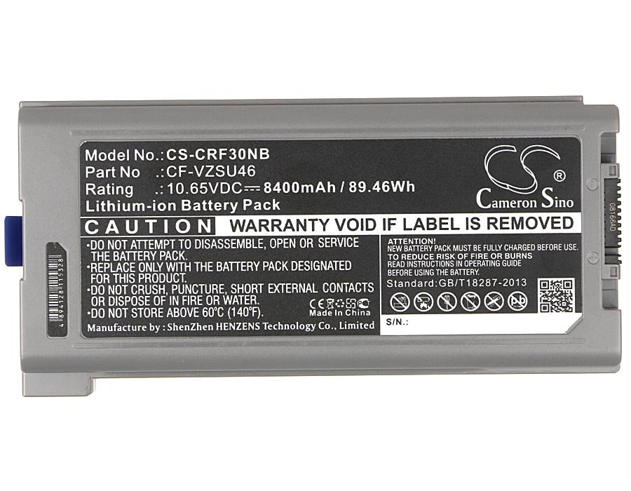 Laptop Battery Panasonic Toughbook CF-30, CF-31, CF-53 CF-VZSU46 10.65V 8400mAh CAMERON SINO