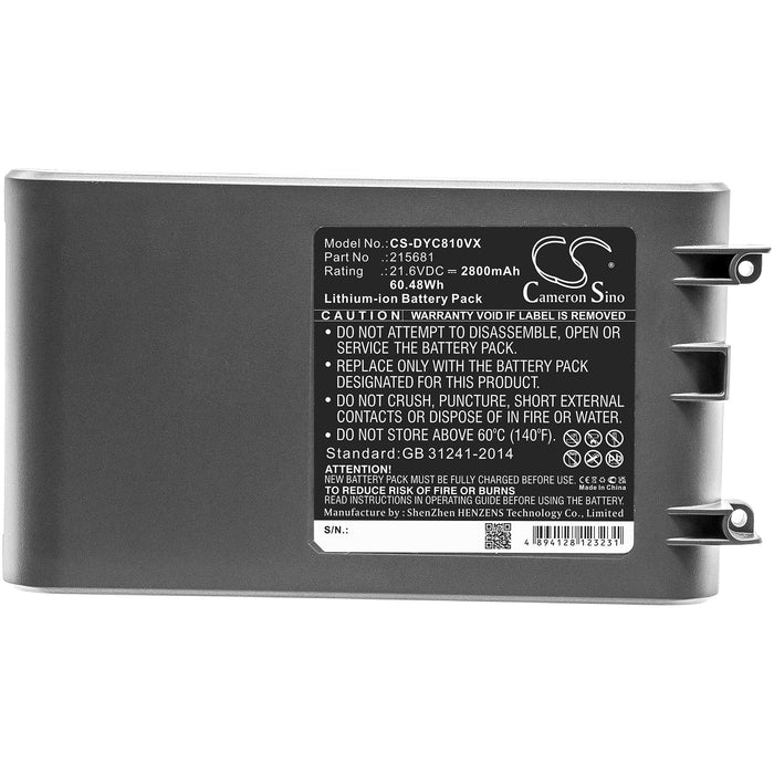 Battery for vacuum cleaner Dyson V8, V8 Absolute 215681 LiIon 21.6V 2800mAh CAMERON SINO