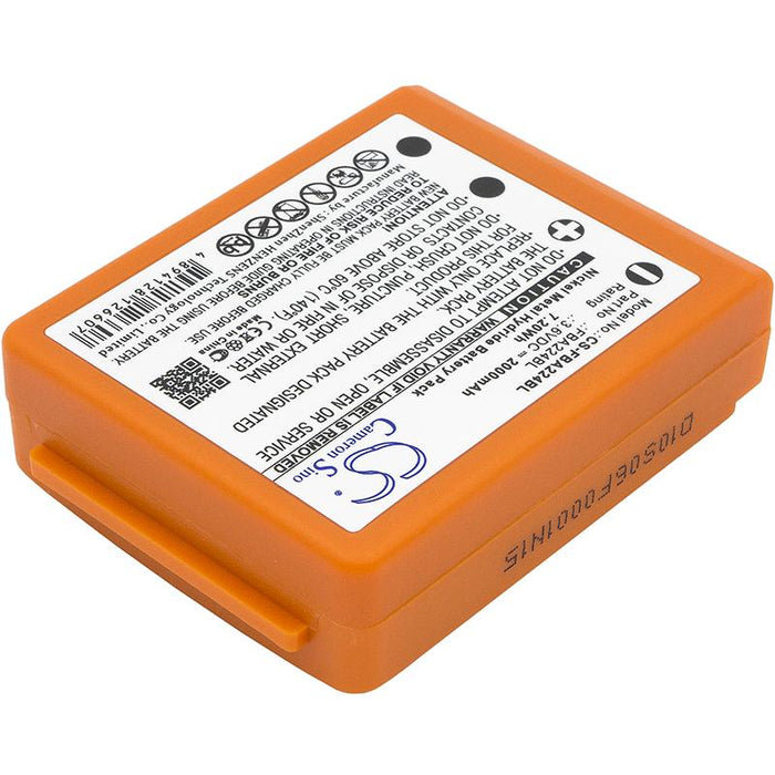 Remote Control Battery for HBC Radiomatic Quadrix, Micron 4,5,6,7 BA223000 NIMH 3.6V 2000mAh Orange Cameron Sino