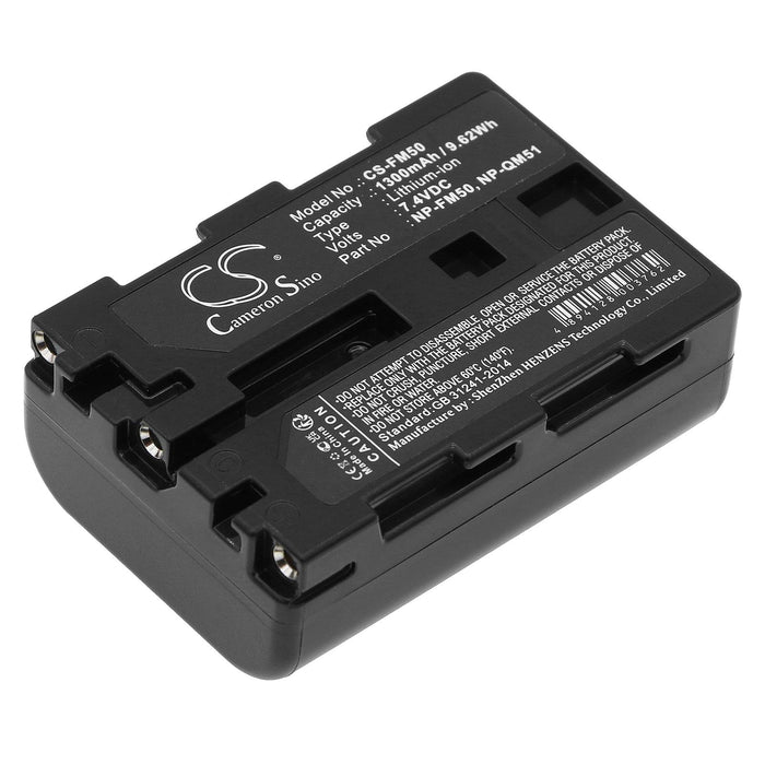 Camera battery SONY NP FM50 LiIon 7.2V 1300mAh Cameron Sino