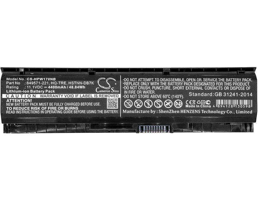 HP OMEN 17 Laptop Battery; Pavilion 17 HSTNN-DB7KPA06 CS-HPW170NB 11.1V 4400mAh Cameron Sino