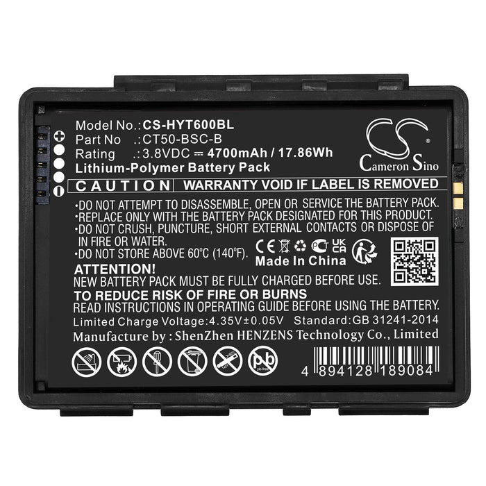 Battery for barcode scanner Honeywell Dolphin CT60 CT65 CT50-BSC-B LiIPo 3.8V 4700mAh Cameron Sino