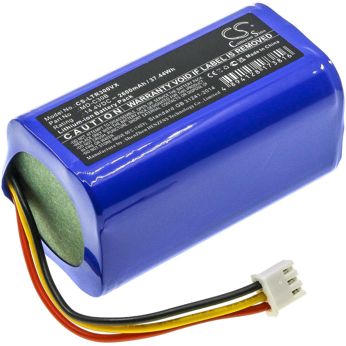 Battery for vacuum cleaner Blaupunkt BPK-VCBB1XB, V-tac VT-5555, Midea M4 LiIon 14.4V 2600mAh CAMERON SINO