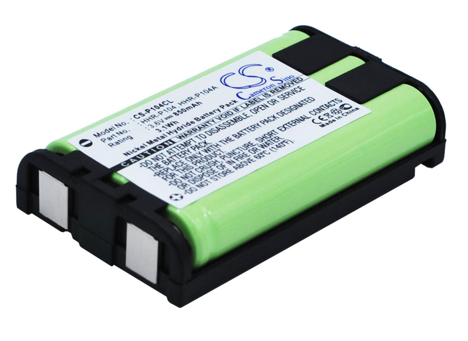 Phone battery 3.6V NiMH 850mAh HHR-P104 Panasonic KX-TG5452M Cameron Sino