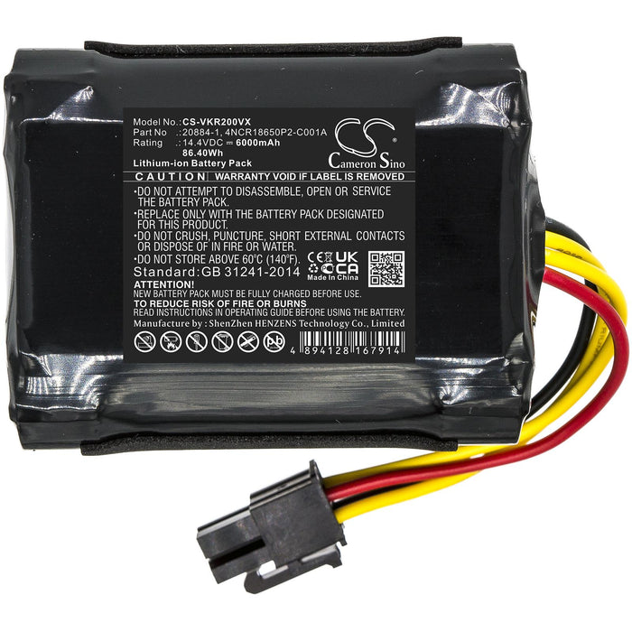 Battery for vacuum cleaner Rowenta RG7975WH/NS0, RG7987WH/NS0 SS-2230002528 LiIon 14.4V 2600mAh CAMERON SINO