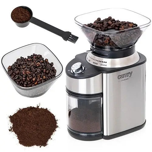 Camry CR 4443 coffee grinder Burr grinder Black,Silver - Coffee grindersAGD-MLY<<<Home Appliance