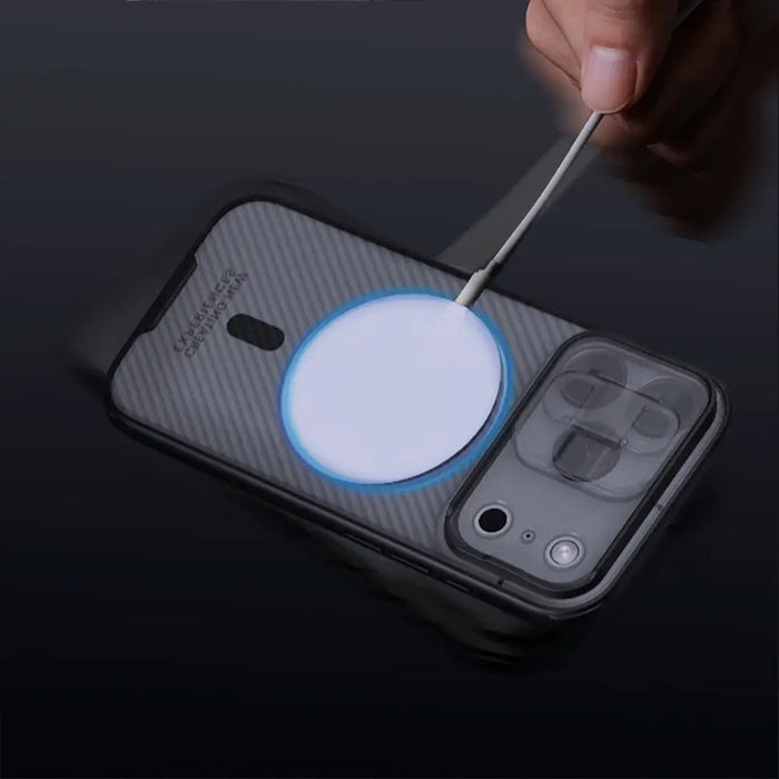 CamShield Pro Magnetic Case IP17 Pro Max Transparent black - Cell phone cases and covers<<<HurtelXML