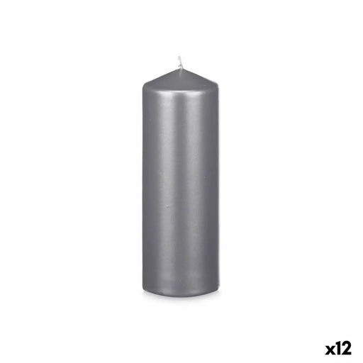 Candle Acorde Silver 7 x 20 x 7 cm (12 Units) - Декорация и Осветление<<<Дом Градина<<<BigBuy&&&Свещи и