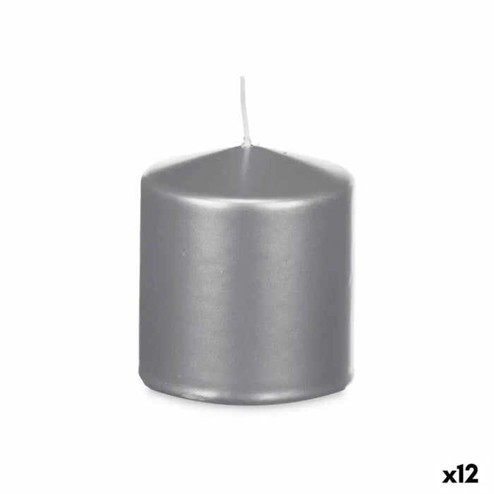 Candle Acorde Silver 9 x 10 x 9 cm (12 Units) - Декорация и Осветление<<<Дом Градина<<<BigBuy&&&Свещи и