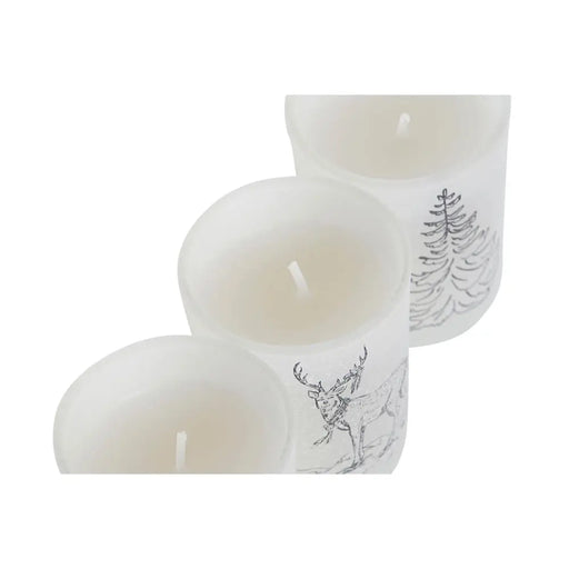 Candle DKD Home Decor White Christmas 5 x 5 x 6 cm (3 Units) - Декорация и Осветление<<<Дом Градина<<<BigBuy&&&Коледни