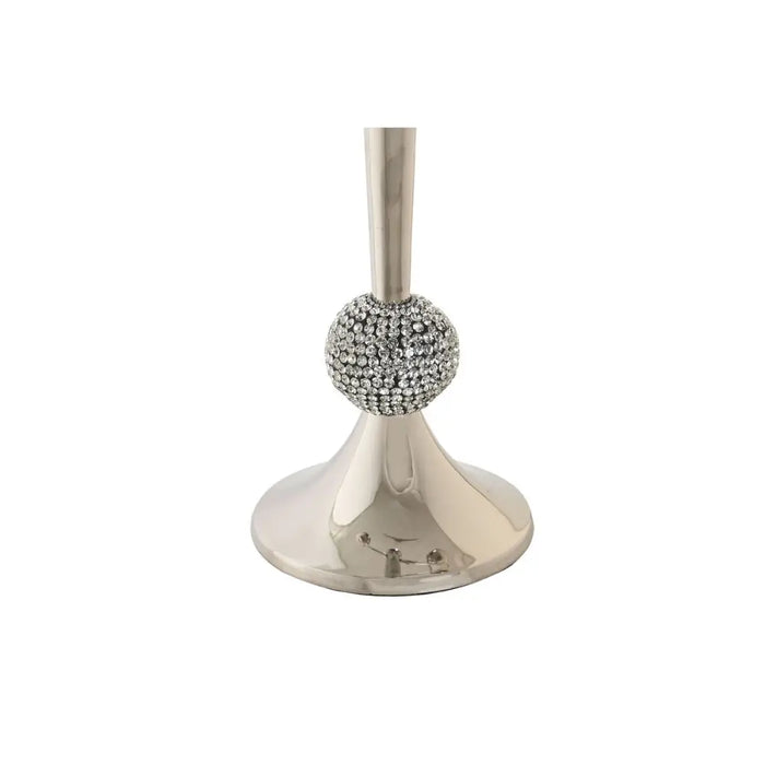 Candle Holder DKD Home Decor 30 x 12 x 46 cm Silver Aluminium Chromed - Декорация и Осветление<<<Дом