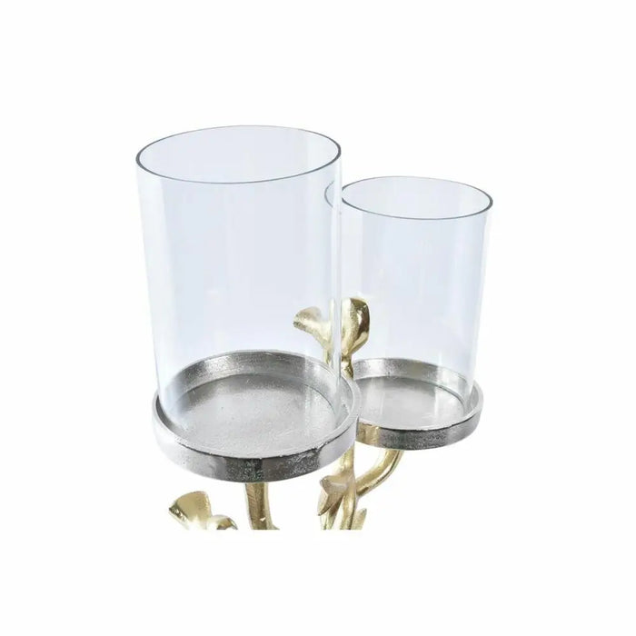 Candle Holder DKD Home Decor Crystal Golden Aluminium Birds (29 x 15 x 48 cm) - Декорация и Осветление<<<Дом