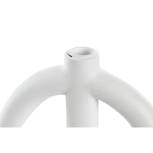 Candle Holder DKD Home Decor Scandi 21,5 x 21,5 x 23 cm White Resin - Декорация и Осветление<<<Дом