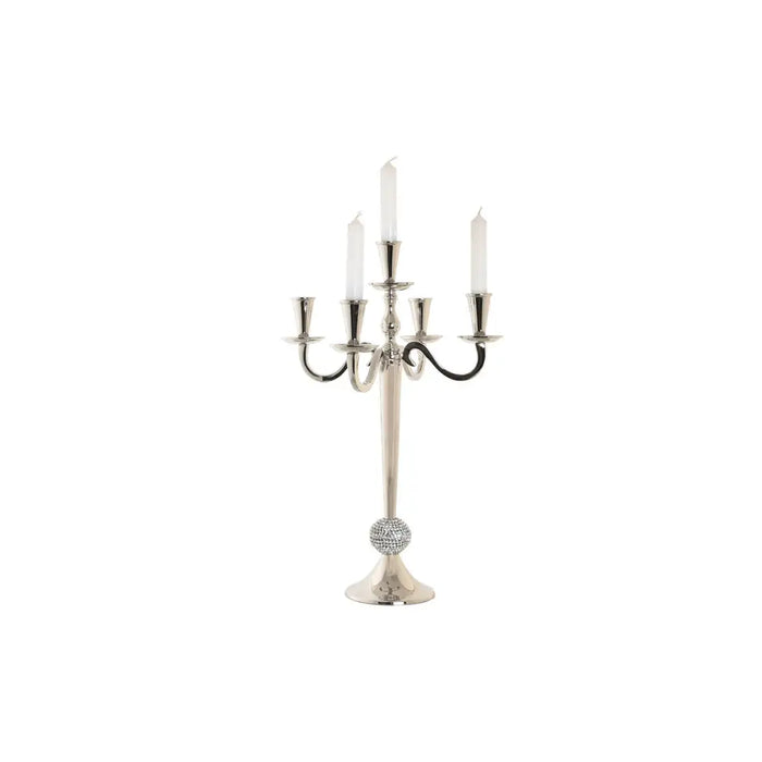 Candle Holder DKD Home Decor Silver Acrylic Aluminium Chromed 30 x 30 x 47 cm - Декорация и Осветление<<<Дом