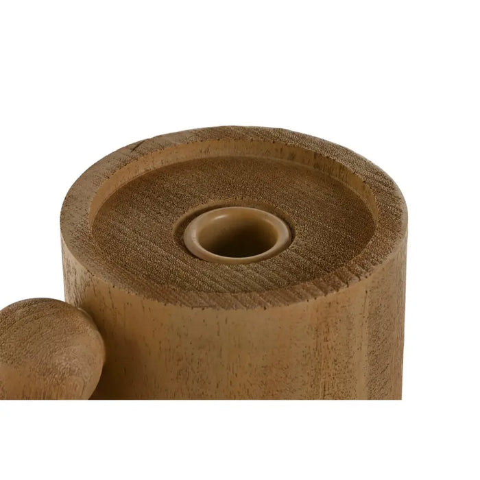 Candle Holder Home ESPRIT Brown Resin Wood 15 x 9,5 x 35 cm - Декорация и Осветление<<<Дом Градина<<<BigBuy&&&Свещи и