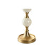 Candle Holder Home ESPRIT White Golden Aluminium Modern 15 x 15 x 33 cm - Декорация и Осветление<<<Дом