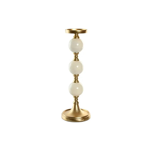 Candle Holder Home ESPRIT White Golden Aluminium Modern 15 x 15 x 43.5 cm - Декорация и Осветление<<<Дом