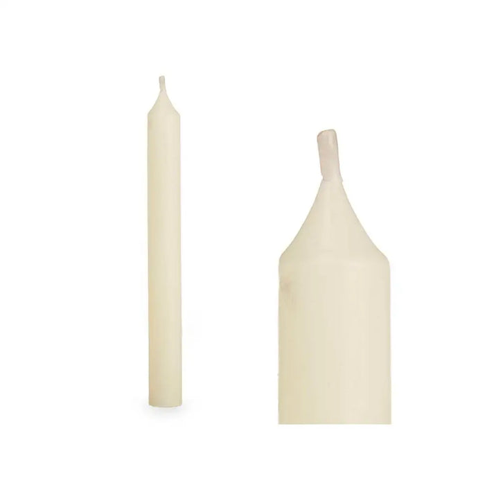 Candle Set Acorde Cream 2 x 2 x 15 cm 6 x 15 x 4 cm (12 Units) - Декорация и Осветление<<<Дом Градина<<<BigBuy&&&Свещи