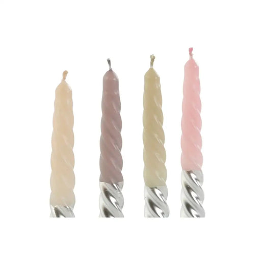 Candle Set DKD Home Decor Bicoloured 2 x 2 x 18,5 cm 4 Pieces (4 Units) - Декорация и Осветление<<<Дом