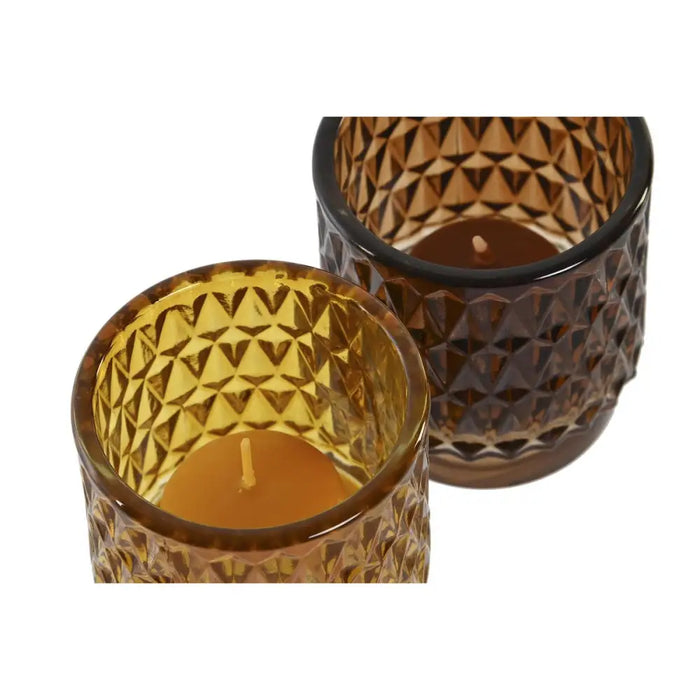 Candle Set DKD Home Decor Brown Mustard (2 Units) - Декорация и Осветление<<<Дом Градина<<<BigBuy&&&Свещи и