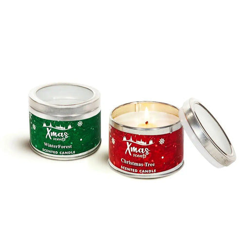 Candle Set DKD Home Decor Christmas (2 Units) (8 x 8 x 6 cm) - Декорация и Осветление<<<Дом Градина<<<BigBuy&&&Коледни