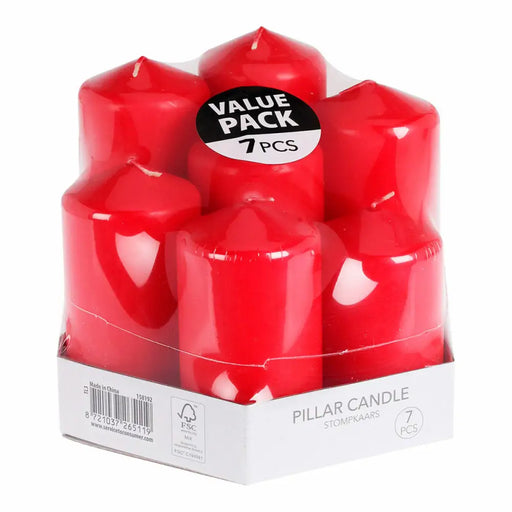 Candle Set Red (7 Units) - Декорация и Осветление<<<Дом Градина<<<BigBuy&&&Свещи и Свещници<<<Декорация и