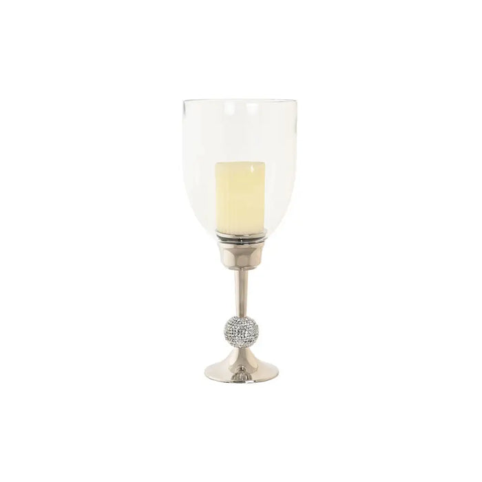 Candleholder DKD Home Decor 16 x 16 x 41 cm Silver Aluminium Acrylic - Декорация и Осветление<<<Дом