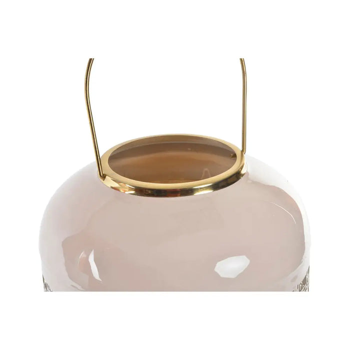 Candleholder DKD Home Decor 24 x 24 x 46 cm Blue Pink Aluminium 24 x 24 x 56 cm (2 Units) - Декорация и