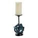 Candleholder DKD Home Decor Blue Metal Crystal 13 x 13 x 25 cm - Декорация и Осветление<<<Дом Градина<<<BigBuy&&&Свещи