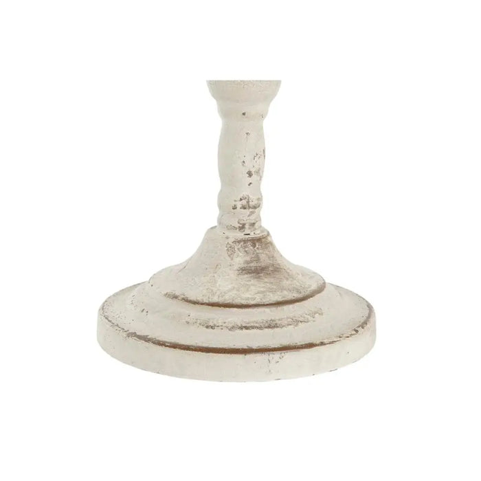Candleholder DKD Home Decor Metal White 13 x 13 x 25 cm - Декорация и Осветление<<<Дом Градина<<<BigBuy&&&Свещи и