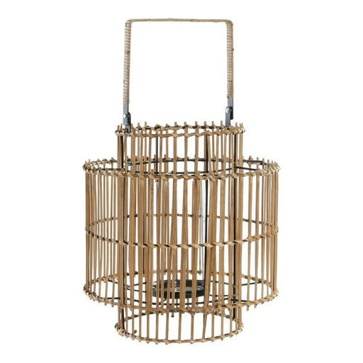 Candleholder DKD Home Decor Natural Metal Bamboo 30 x 30 x 32 cm - Декорация и Осветление<<<Дом