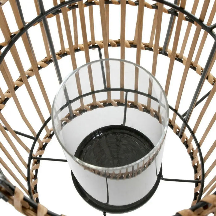 Candleholder DKD Home Decor Natural Metal Bamboo 30 x 30 x 32 cm - Декорация и Осветление<<<Дом