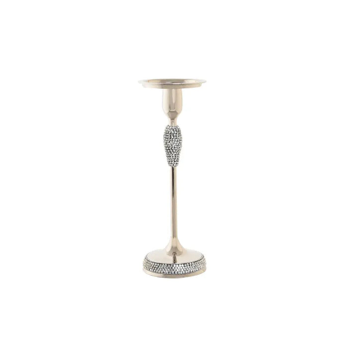Candleholder DKD Home Decor Silver Acrylic Aluminium 12 x 12 x 36 cm - Декорация и Осветление<<<Дом