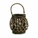 Candleholder Gift Decor Brown Grey wicker Glass 29,5 x 24 x 22 cm (6 Units) - Декорация и Осветление<<<Дом