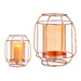 Candleholder Gift Decor Copper Amber Metal Glass 19 x 20 x 19 cm Lantern - Декорация и Осветление<<<Дом
