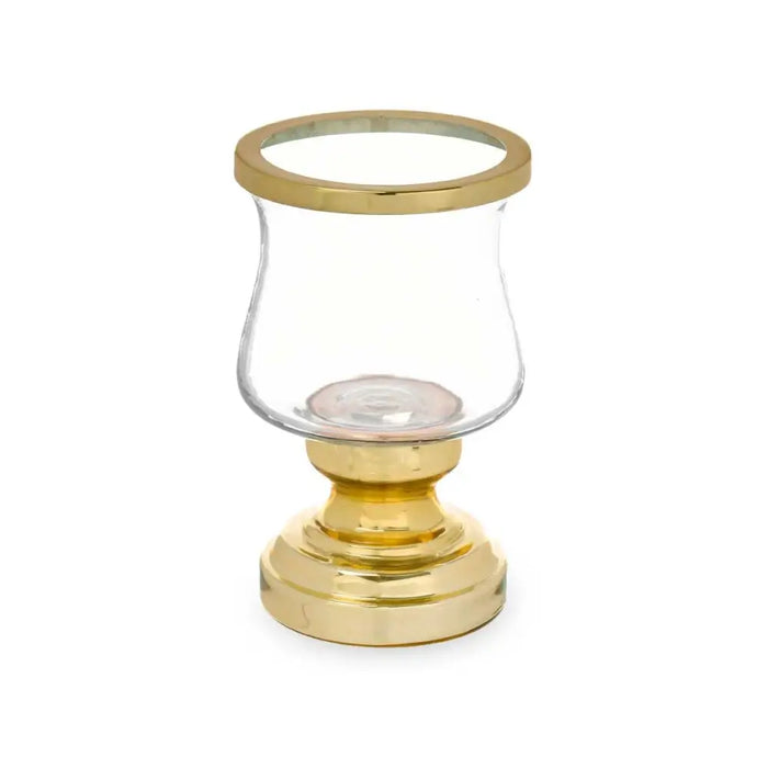 Candleholder Gift Decor Golden Crystal Steel 12 x 19,5 x 12 cm Wineglass (6 Units) - Декорация и Осветление<<<Дом