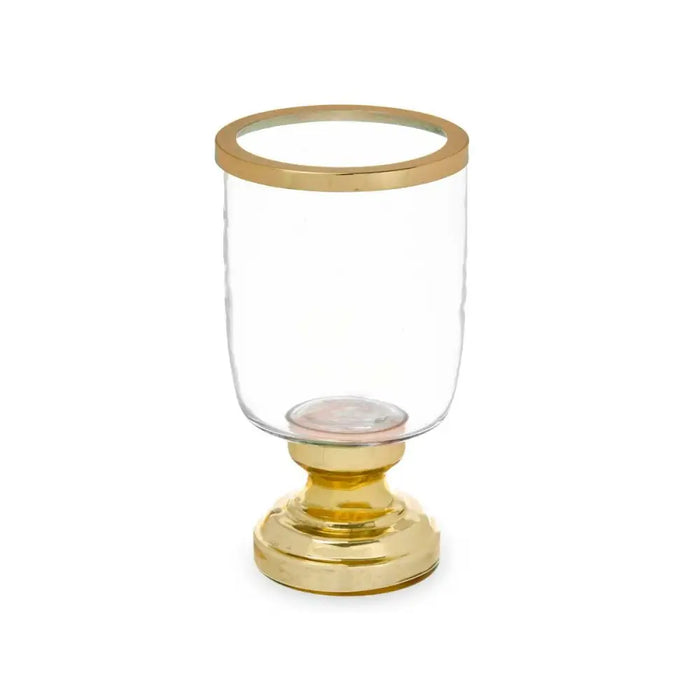 Candleholder Gift Decor Golden Crystal Steel 12 x 24,5 x 12 cm Wineglass (6 Units) - Декорация и Осветление<<<Дом
