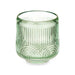 Candleholder Gift Decor Green Crystal 7,5 x 7,8 x 7,5 cm Stripes (12 Units) - Декорация и Осветление<<<Дом