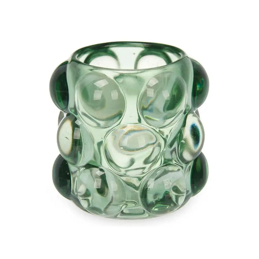 Candleholder Gift Decor Green Crystal 8,4 x 9 x 8,4 cm Microbeads (12 Units) - Декорация и Осветление<<<Дом