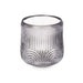 Candleholder Gift Decor Grey Crystal 9 x 9,5 x 9 cm Stripes (12 Units) - Декорация и Осветление<<<Дом