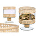Candleholder Gift Decor Transparent Natural Glass Rattan 15 x 20 x 15 cm (6 Units) - Декорация и Осветление<<<Дом